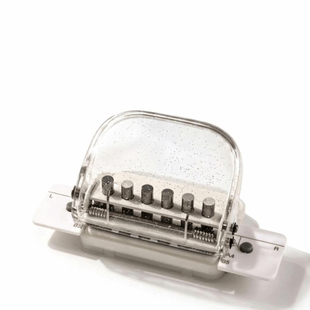 6-Hole Binder Hole Puncher Transparent Round Hole Paper Punching Machine Portable Manual Punching Loose Leaf Hole Puncher