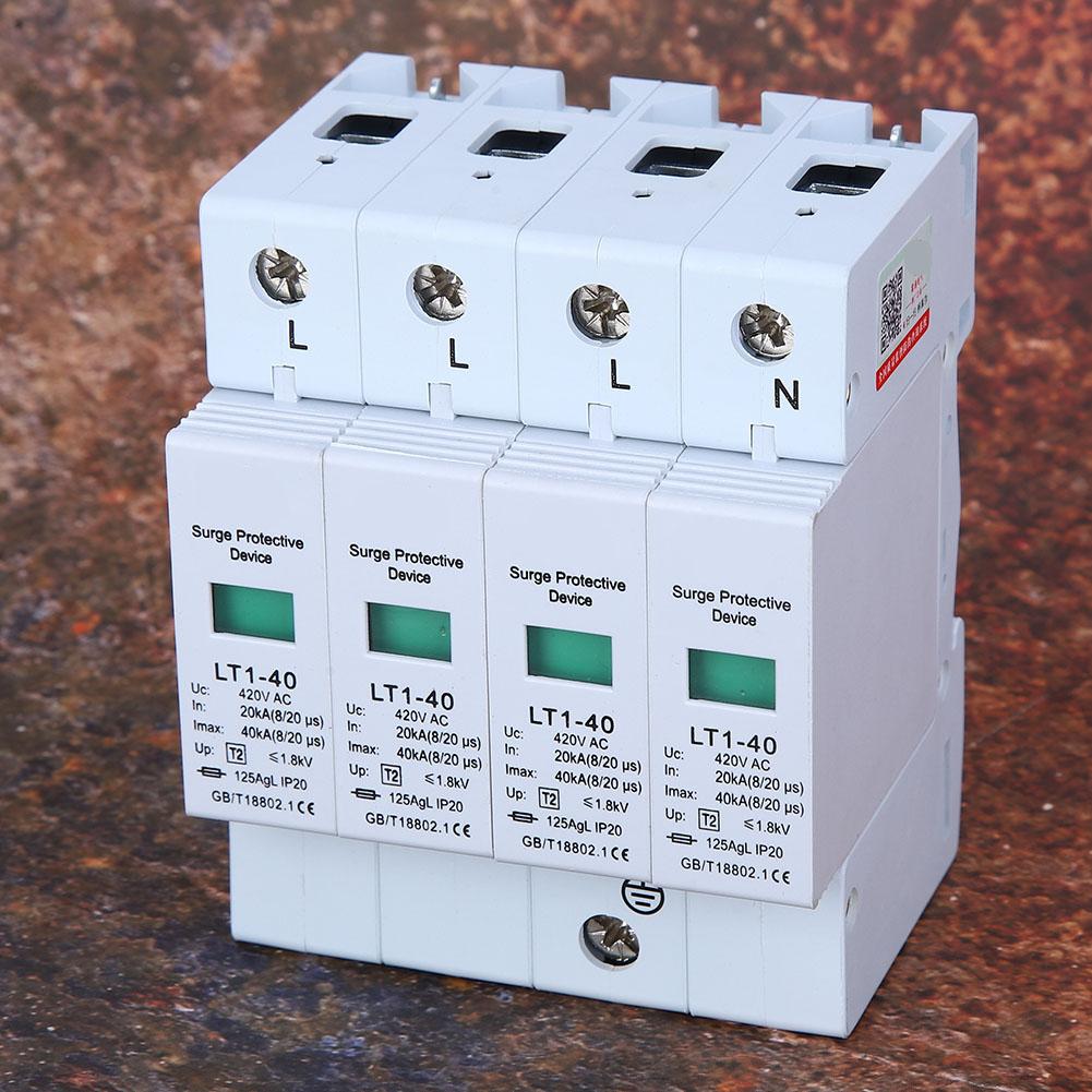 4P LT1?40 Überspannungsschutz 40ka Schutzmodul Geräte Niederspannungsableiter Weiß