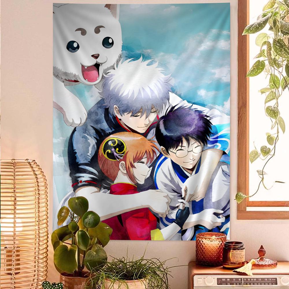 Gintama Weekly Jump Cover Wall Tapestry  Anime Manga Decor Banner Playful Room Accent for Shonen Comedy  Samurai Anime Fans