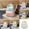 Trendy Backpack Nylon For Girls With Letter Print And Color Design Blocking