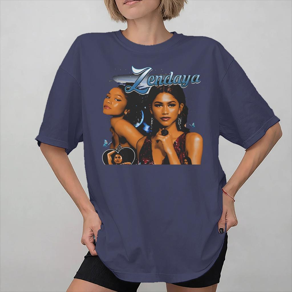 Ruby Rue Zendaya Tee Shirt for Unisex Women Printed T Shirts Cotton Clothes