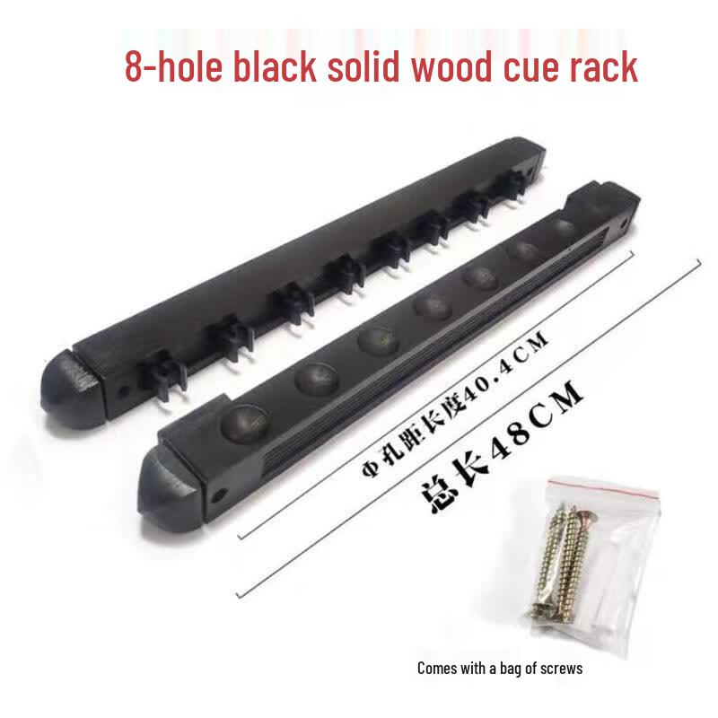 Eight-Hole Solid Wood Billiard Cue Rack