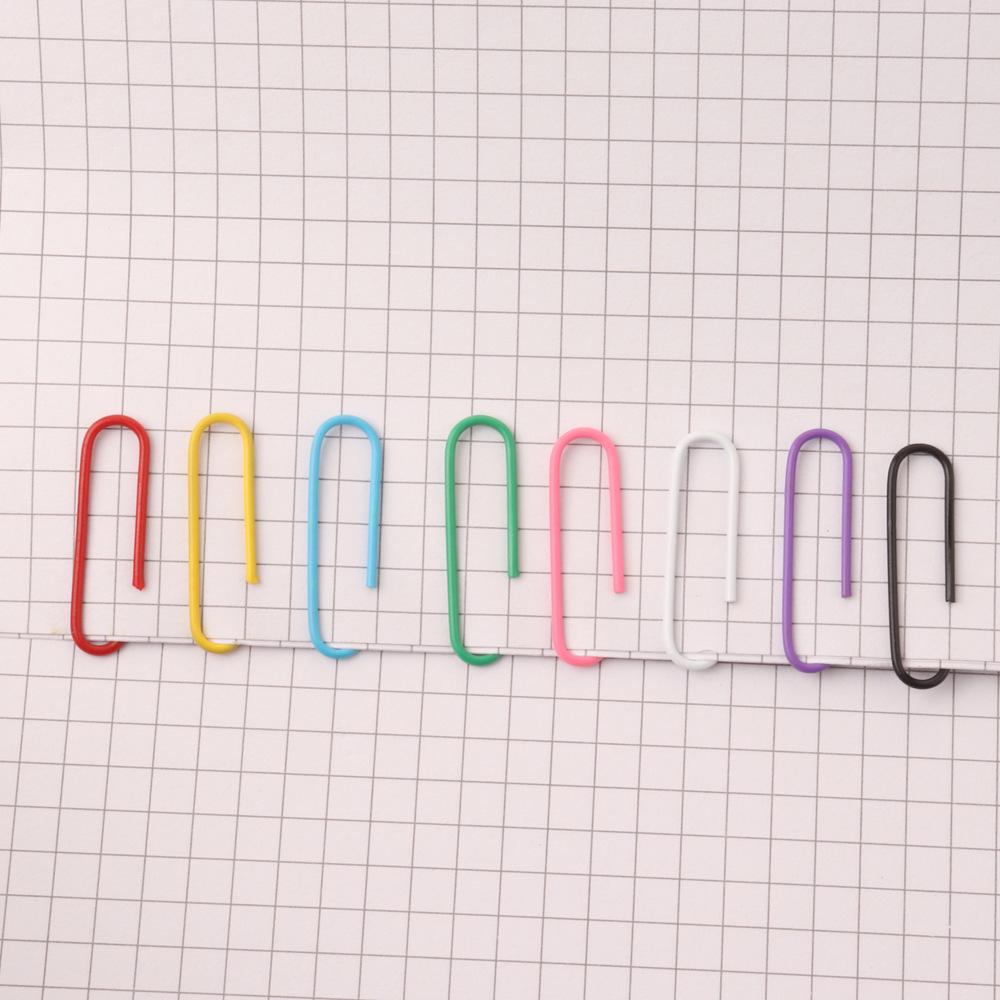 Student Office Anti-Rust Plastic-Coated Metal Paper Clips, 28mm White Binder Clips for Desktop Organization (Bulk Pack)