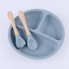 Children's Silicone Divided Plate Set: Food-Grade Tableware with Fork & Spoon for Babies and Toddlers