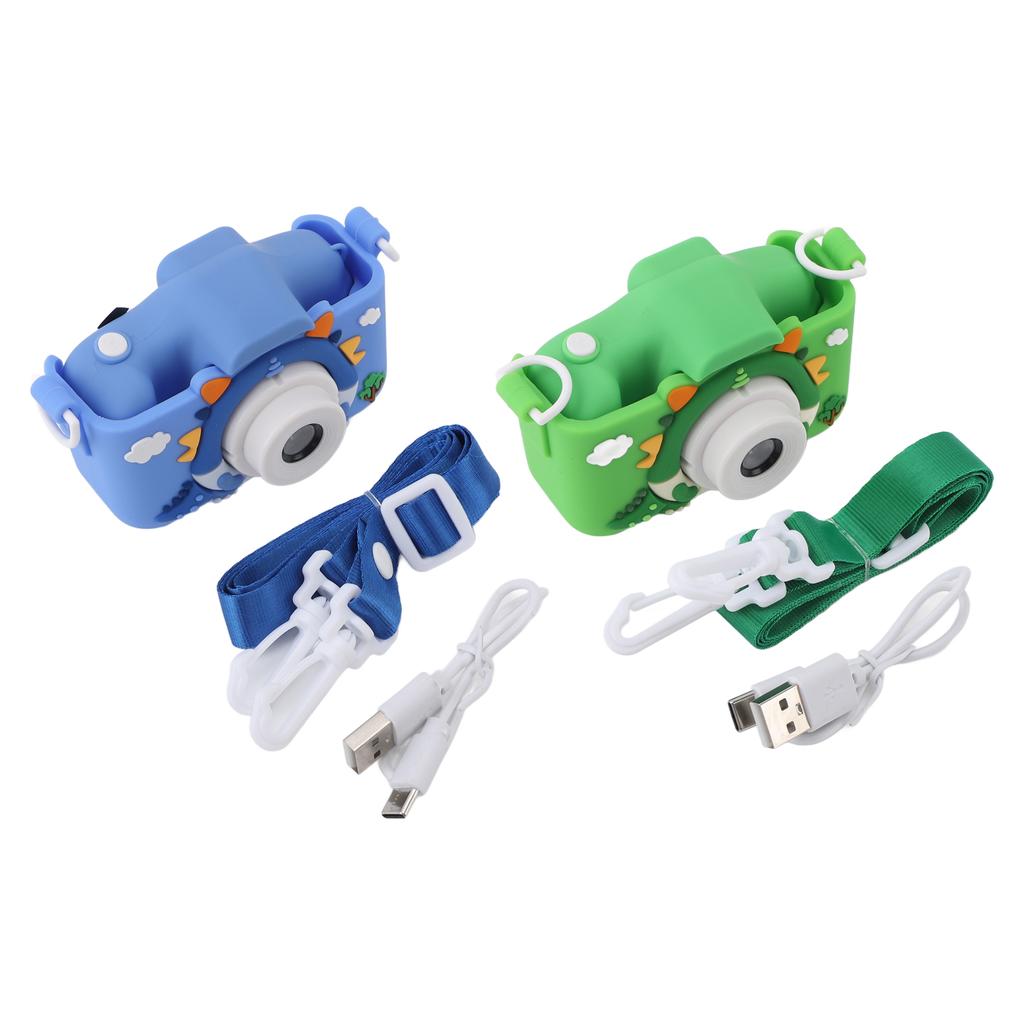 Dětský fotoaparát Roztomilý kreslený design dinosaura Multifunkční 2,0palcový displej 400mAh Selfie digitální fotoaparát