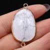 1Pc Reiki Healing Crystal Connector, Energy Natural Stone Gemstone Pendant Connectors for Jewelry Making DIY Necklace Bracelet Accessories Crafts