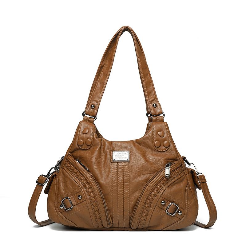 Geantă de umăr vintage pentru femei, capacitate mare, portabilă, geantă crossbody, geantă pentru mamă