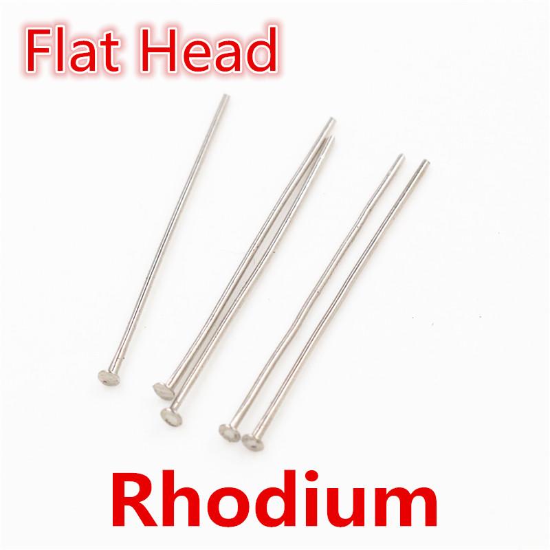 200pcs/Lot 16 20 25 30 35 40 45 50mm Flat Head/Ball Head/Eye Head Pins Metal Headpins For Jewelry Findings Making DIY Supplies