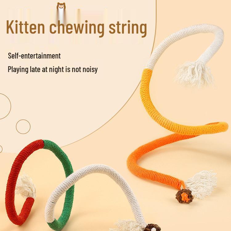Boredom Relief Cat Toy: Interactive Catnip Teaser Stick with Wear-Resistant Rope for Young Cats