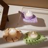 Creative Candle Stand Mold Candle Holder Mold Leaf Shape Candle Rack Mold Hand-Making Supplies Suitable for Candle Stand