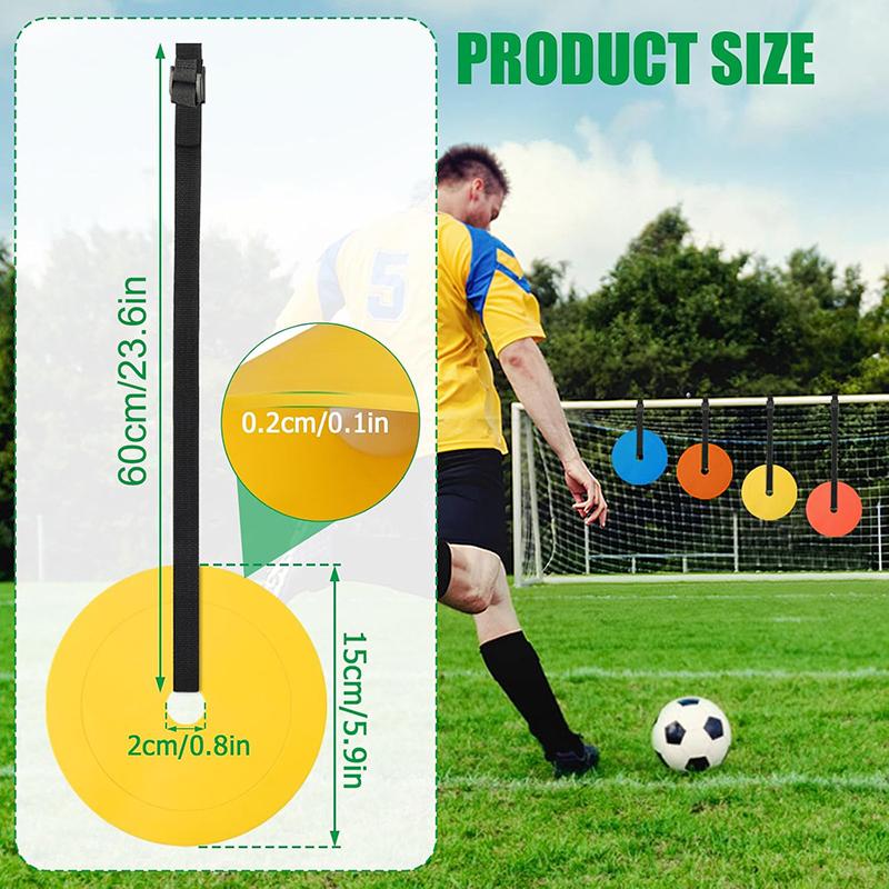5Pcs 15Cm Tpr Soccer Goal Target Training Discs Adjustable Flat Spot Markers To Improve Football Shooting Accuracy For Practice