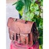Pro Leather Laptop Bag Men's Vintage Messenger Genuine Briefcase Brown Satchel