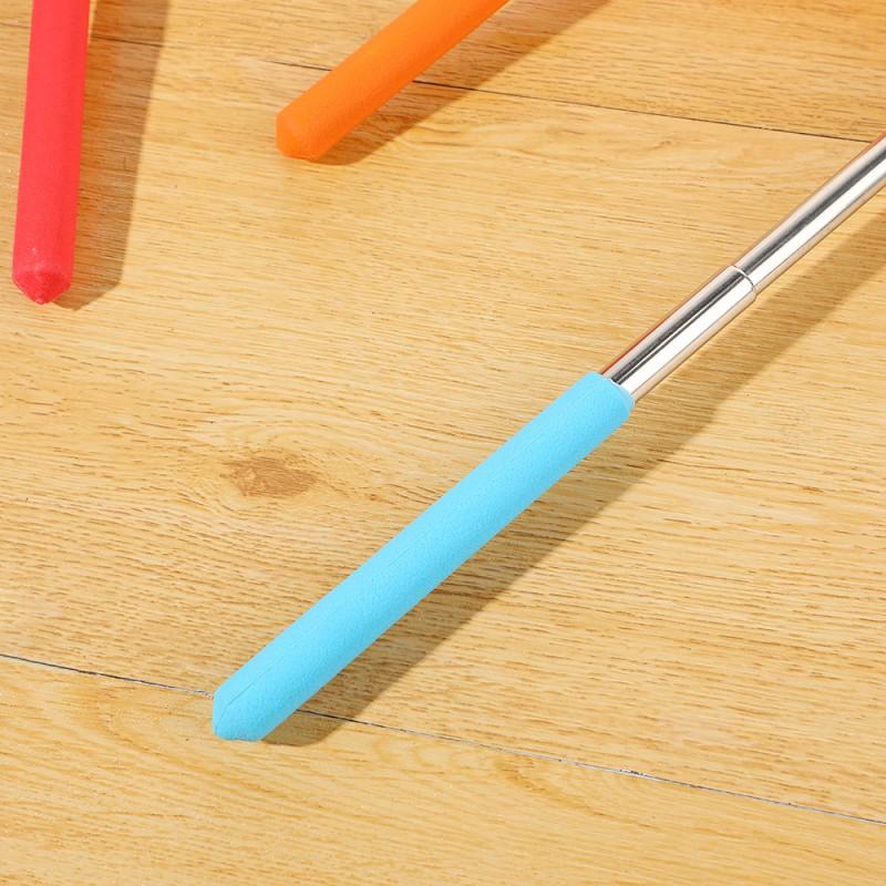 Extendable Chenille Dust Duster With Stainless Steel Handle Round Head 98cm Long Home Office Cleaning