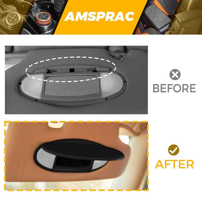 2x Sun Visor Vanity Mirror Cover Black For MINI Cooper R55 R56 R60 2007-2015 New