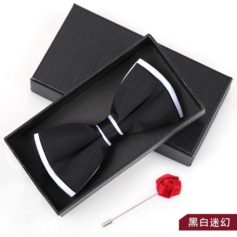 Bow Tie Men'S Wedding Groom Best Man Red Suit Shirt British Brothers Korean Bow Women'S Gift Box