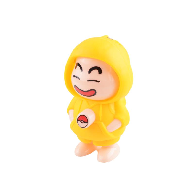 Shin-chan Face-Changing Keychain Toy - Creative Cartoon Figurine Ornament for Stress Relief