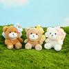 Adorable Bow Cute Knot Teddy Bear Plush Keychain Soft Short Plush Pendant