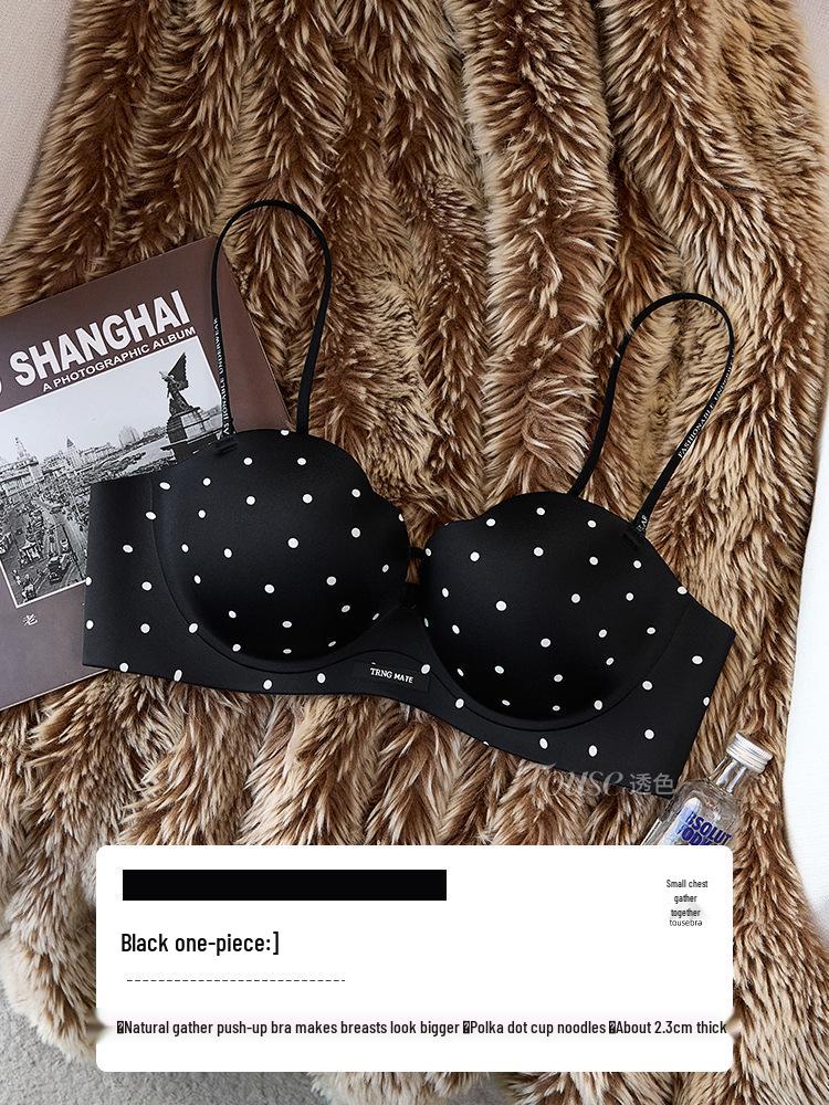 Women's Push-Up Bra for Small Chests: Anti-Sagging, Seamless, Criss-Cross Back, Side Bust Support