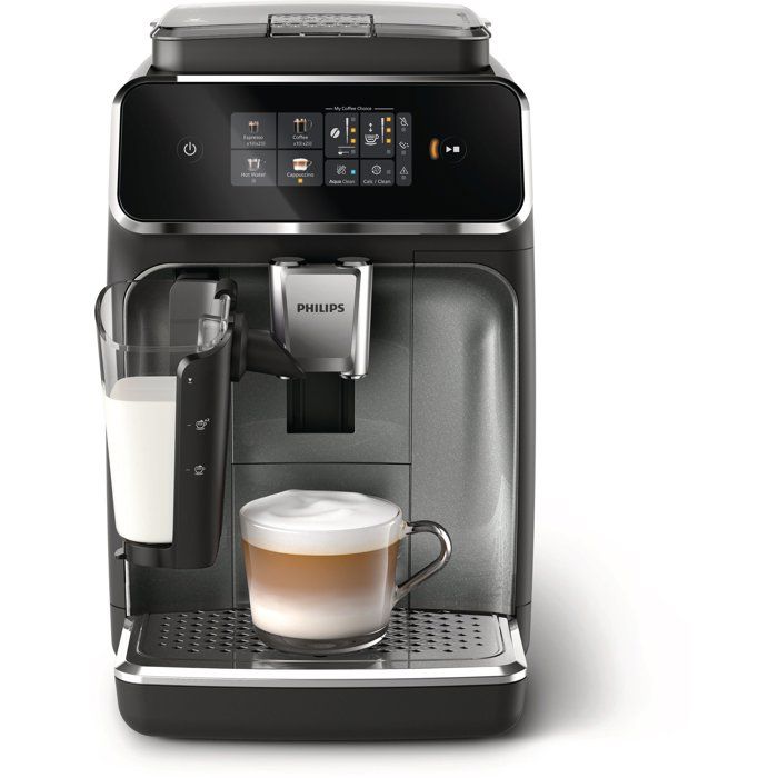 Machine a café expresso broyeur - PHILIPS - EP2339/40 - Série 2300 - LatteGo - 4 recettes - Broyage silencieux - Noir panthere