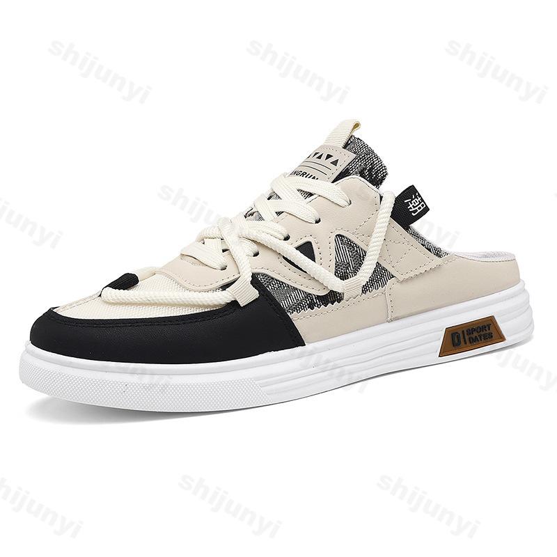 Men's Half Slippers Fashion Soft-soled Summer Men Trendy Bottom Casual Shoes Soft Sole Support Flat Sneakers Zapatos De Hombre