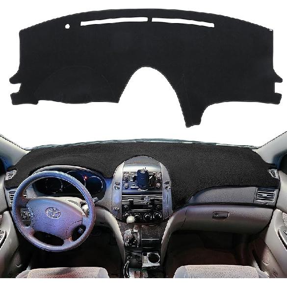 Dashboard Cover Fit For Toyota Sienna 2011 2012 2013 2014 Dash Cover Mat(Premium Carpet,Black)