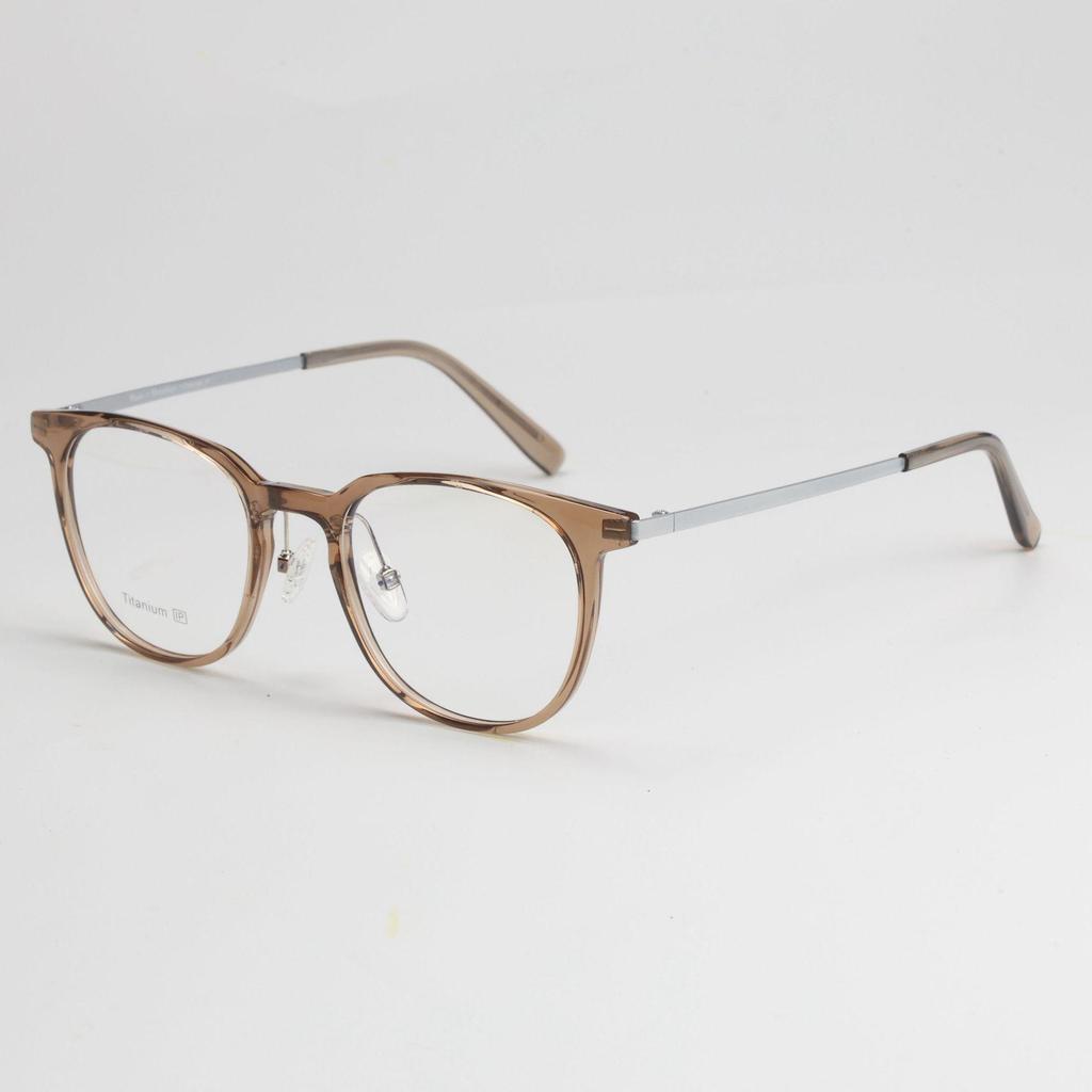 Unisex Pure Titanium Eyeglass Frames with Full-Frame and Acetate TR Options for Myopia, Compatible with Prescription Lenses.