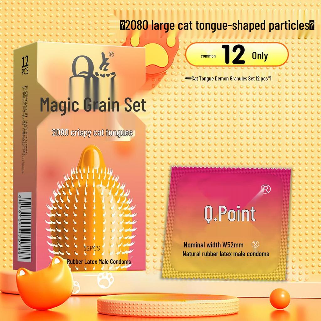 Wolf Tooth Large Particle Spiked Condom for Enhanced Pleasure - Q Spot Adult Product