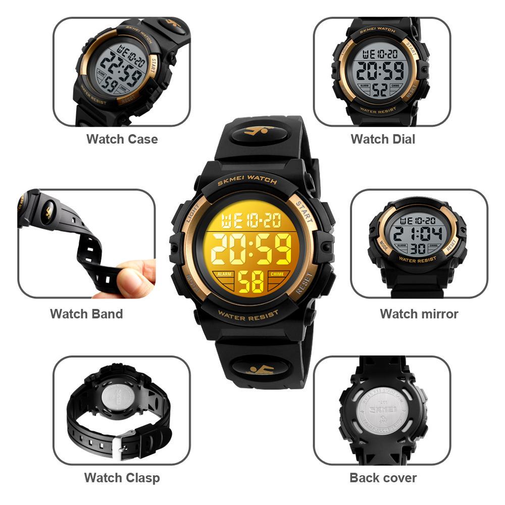 SKMEI Children Chronograph LED Electronic Digital Watch Sports Watches Waterproof Kids Wristwatch For Boys Girls Relogio Infanti