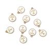 10Pcs 12x2.5mm Alphabet Double Face Charms Pendant Beads for Jewelry DIY Findings