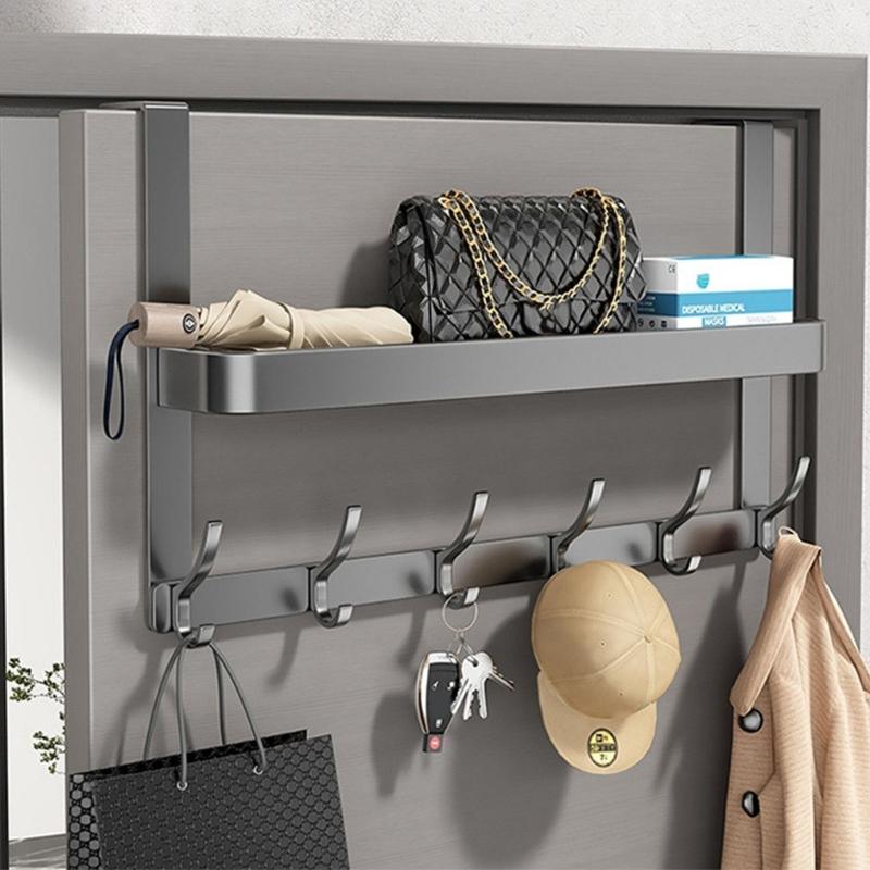 Door Back Hooks For Hanging Coat Bags Towels Heavy Duty Rustproof Over The Door Hanger Organizers Space Saving Home Storage