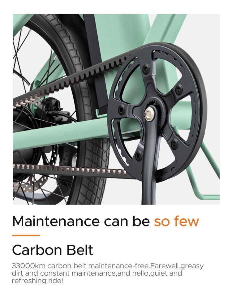 ENGWE P20 Foldable City E-Bike | 36V 9.6Ah | 100KM Range | Hydraulic Brakes | Silent Belt Drive