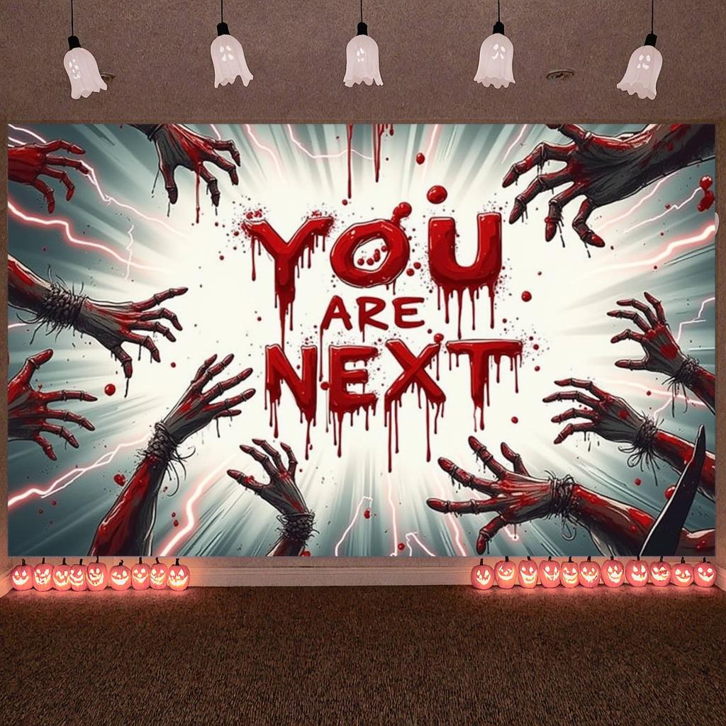 Gory Decoration Bloody Theme Horror Banner Scary Banner Decor For Escape Room Haunted House Spooky Events