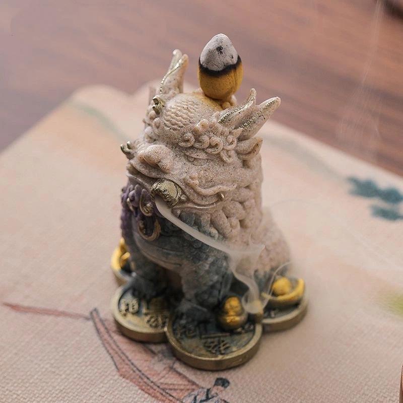 Creative Backflow Incense Burner Pixiu Ornament Home Indoor Living Room Decoration