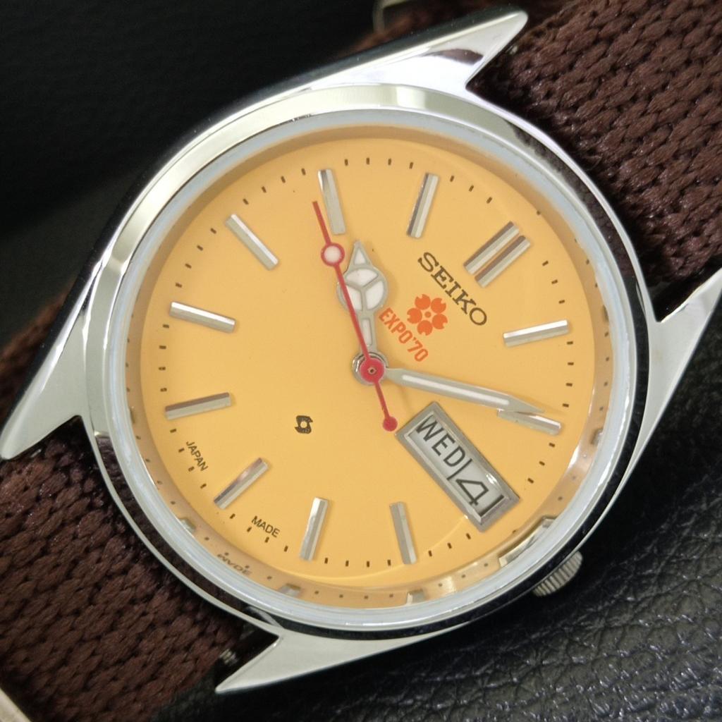 JAPAN VINTAGE REFURBISHED SEIKO EXPO 70 AUTOMATIC 6309A MENS WATCH a441897-1