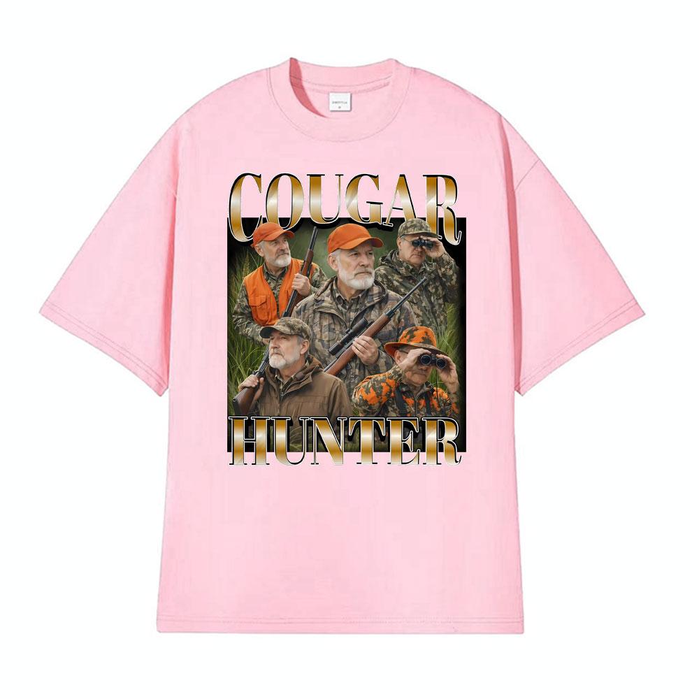 Cougar Hunter Funny Hunting Meme Tshirt Men Women Clothing Fashion Summer Tee Shirt Cotton Oversized Short Sleeve T Shirts Tops