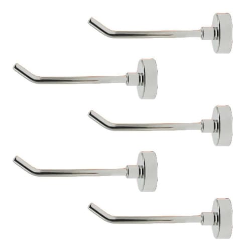 

Heavy-Duty Magnetic Hooks, Long Magnetic Hooks for Cruise Cabins, Towels, Grills, Kitchens, Garages, and Workplaces (Silver), 5-Pack (D0.63-L)