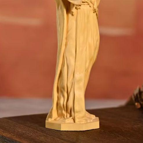 Vintage Creative Wood Carving Jesus Statue Home Living Decoration Gift