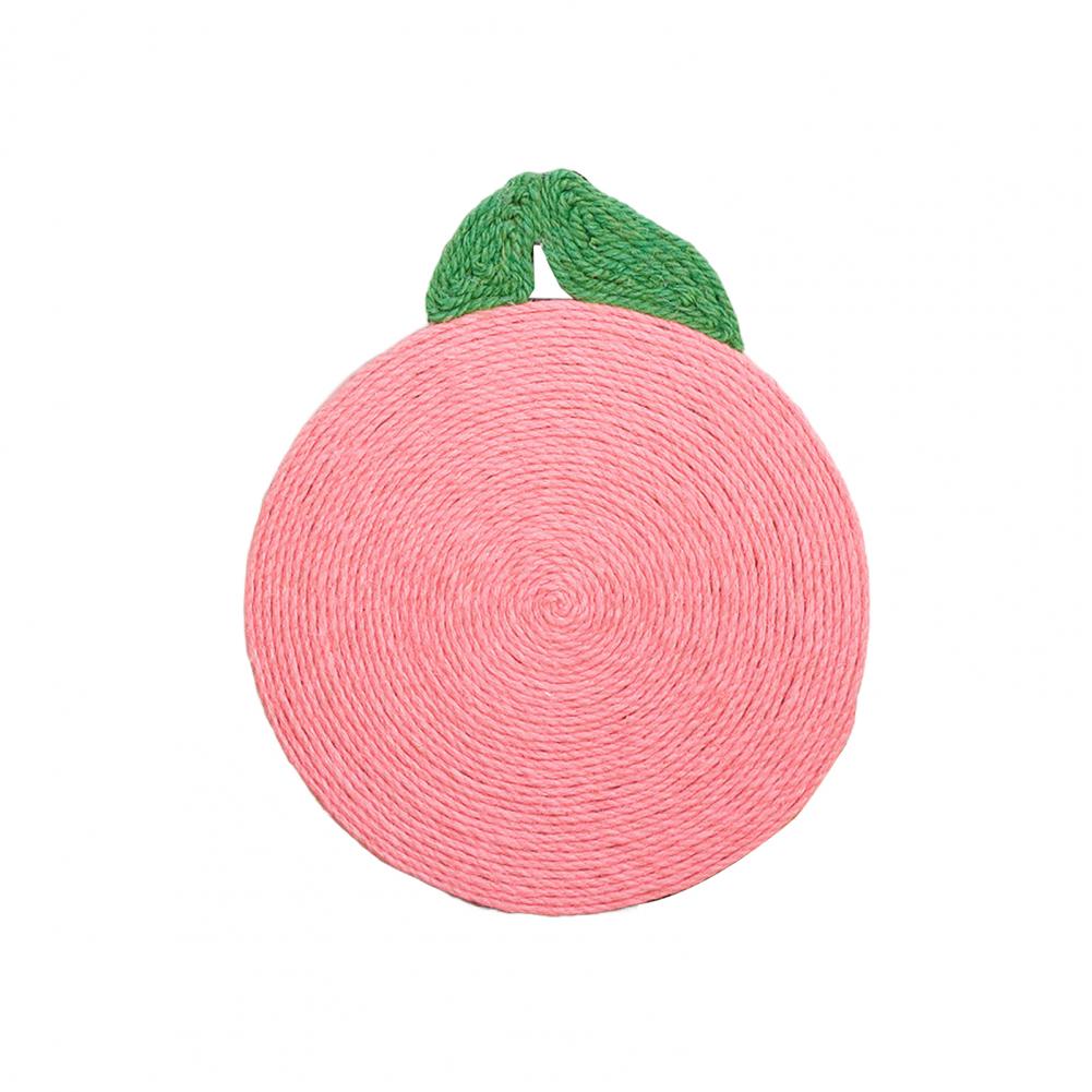 Hanging Claw Grinder Easy to Clean Cat Scratching Pad Natural Sisal Cat Scratcher Mat for Indoor Cats Flower Orange Shape Claw