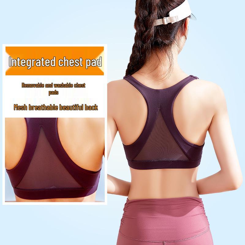 Women's Breathable Sleeveless Sports Top with Chest Pad - Elastic, Nude-Feel for Running & Yoga