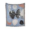 Jacquard Woven Throw Blanket Kids Adult Little Mermaid Blanket Rugs With Tassel