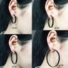 Women's Versatile Large Hoop Earrings - Trendy Personality In Black, Gold, Silver; Non-Piercing Ear Clips for Nightclubs