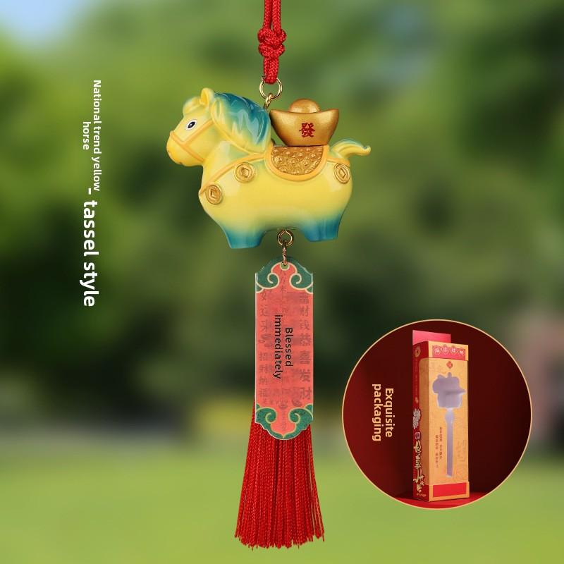 Car Rearview Mirror Hanger, Interior Decoration Pendant, Automotive Supplies, for The Year of The Horse New Year