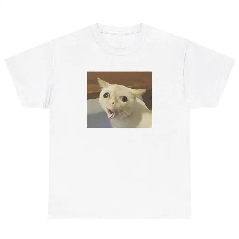 Cat Coughing Meme T Shirt Funny Animal Lover Dank Meme Weirdcore Humor Tee