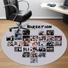 1pz Tappeto Rotondo Ufficio One Direction, Tappetino da Interno Adatto per Ufficio, Sotto Sedie da Ufficio Camera da Letto Soggiorno Decorazioni per la Casa, Decorazione Stanza