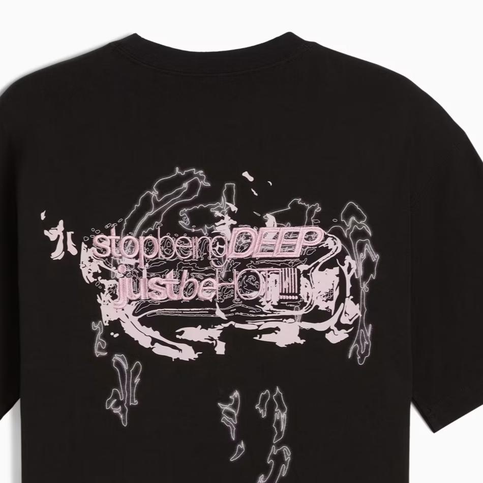 Puma Charlotte Rohde Series Módní Měkké K pokožce šetrné Všestranné Pánské topy s krátkým rukávem Černá 629415-01