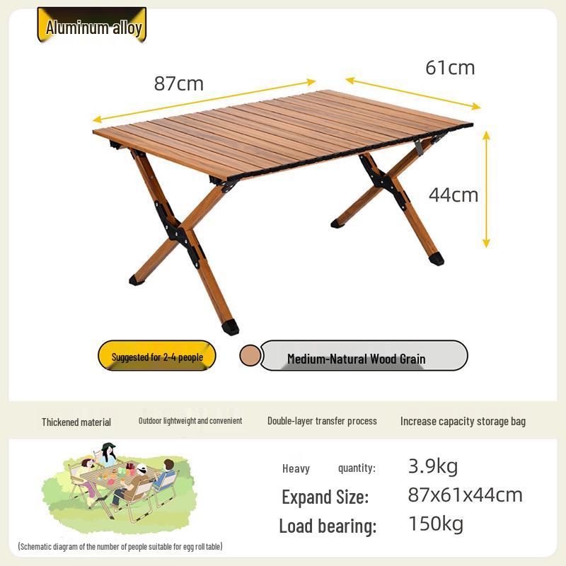 Ultralight Aluminum Folding Kermit Chair with Table for Outdoor Camping and Leisure Travel