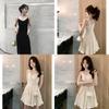 Classic White Sleeveless Dress With Knit Fabric For Summer Casual And Yoga Wear