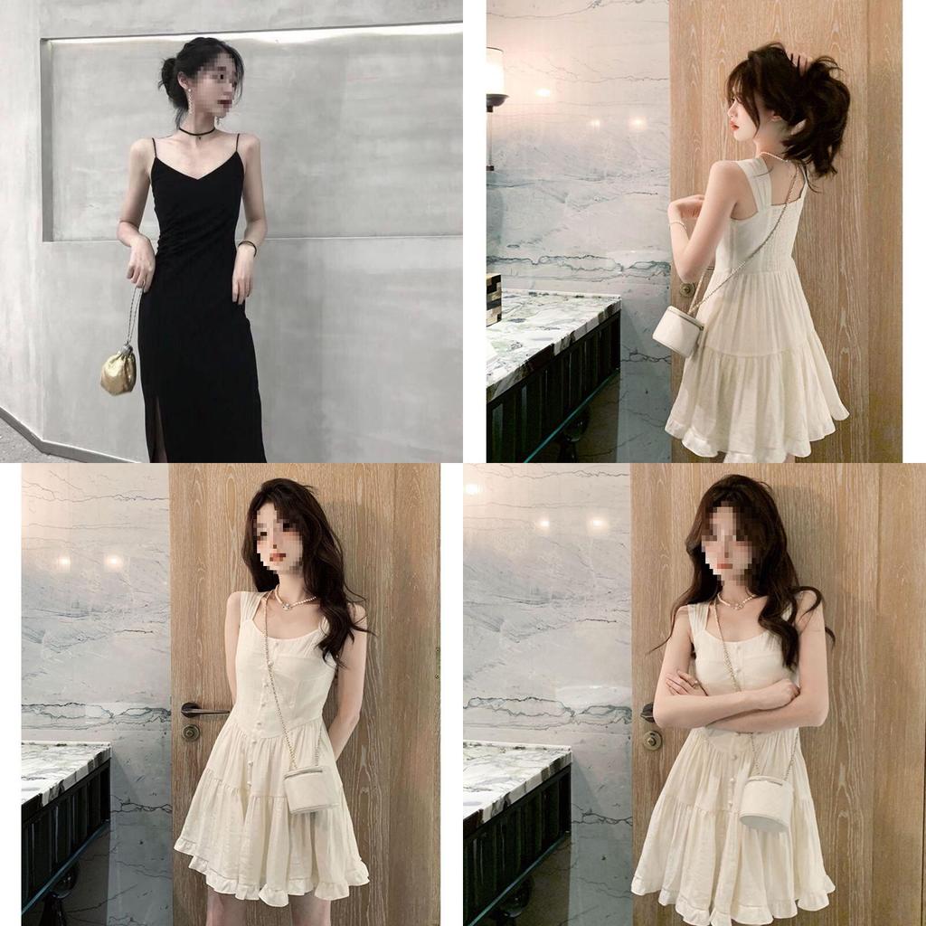 Classic White Sleeveless Dress With Knit Fabric For Summer Casual And Yoga Wear