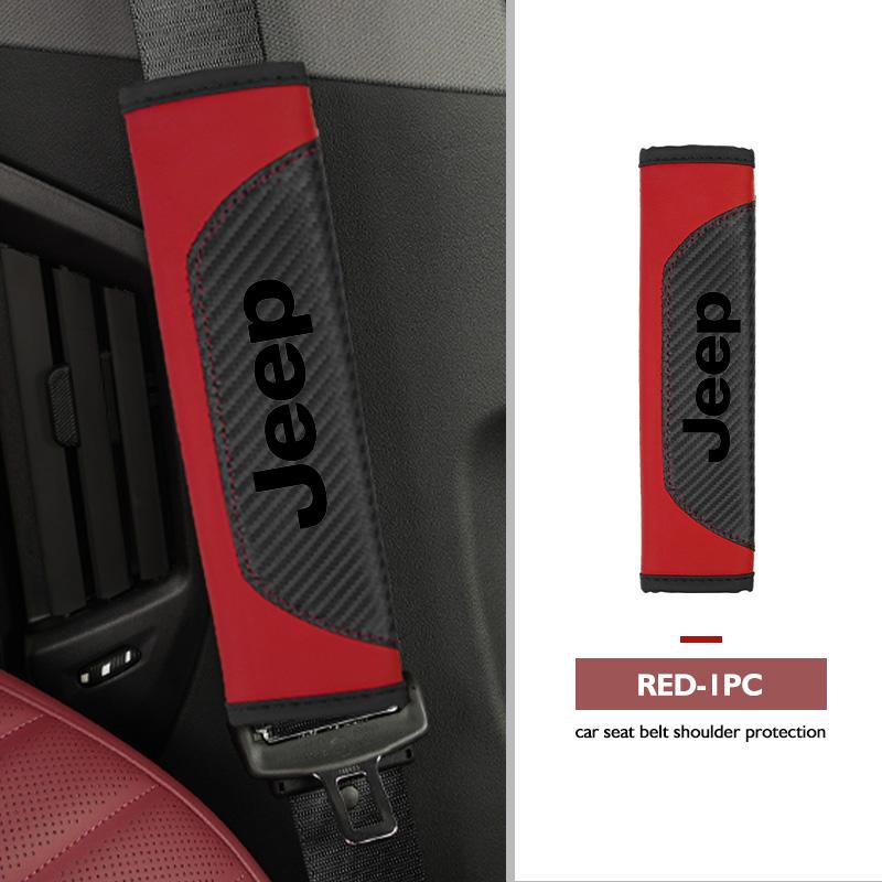 AIB3 For Jeep Seat Belt Cover Car Styling Cotton Safety Shoulder Protector Auto Accessories Cherokee Patriot Liberty Wrangler JK JL
