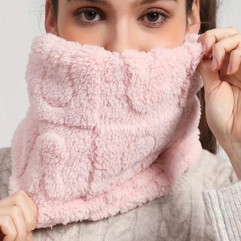 Winter Fleece-lined, Thick, Warm, And Cold-proof Face Mask For Outdoor Cycling.